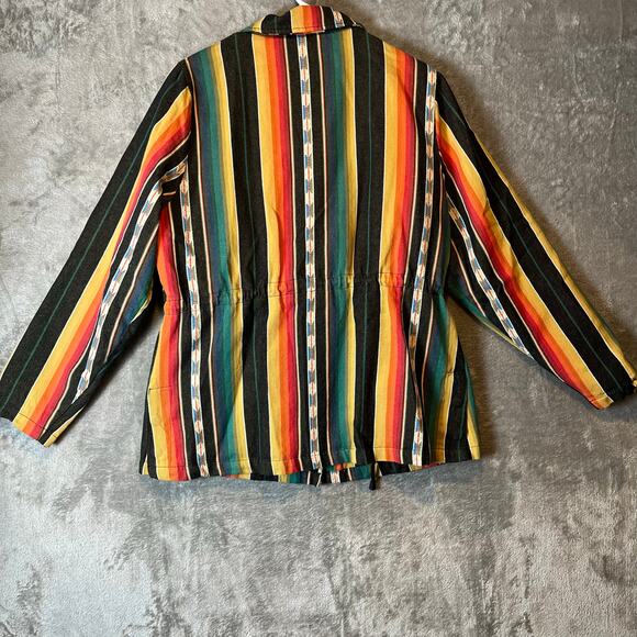 Outback Trading Company Sz‎ L Maddox Southwest Serape Cotton Zip Snap Jacket - Picture 7 of 9